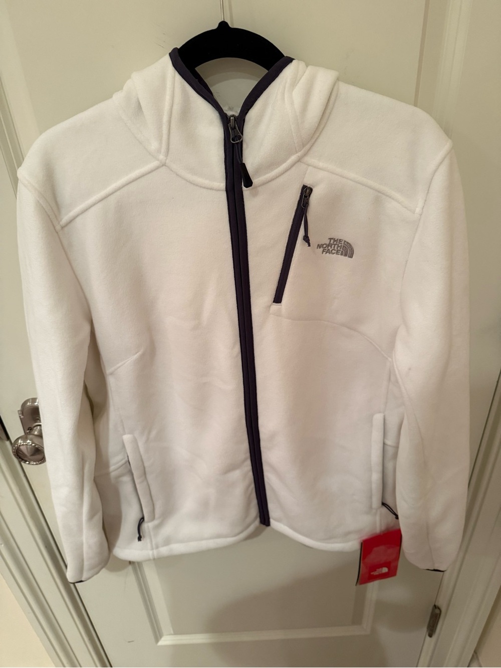 NWT The North Face Windwall 2 Hoodie Fleece Jacket with Gray Trim